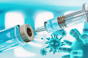 Vaccine vial with needle
